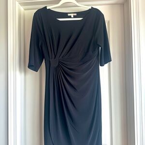 Black dress with sleeves to the elbow